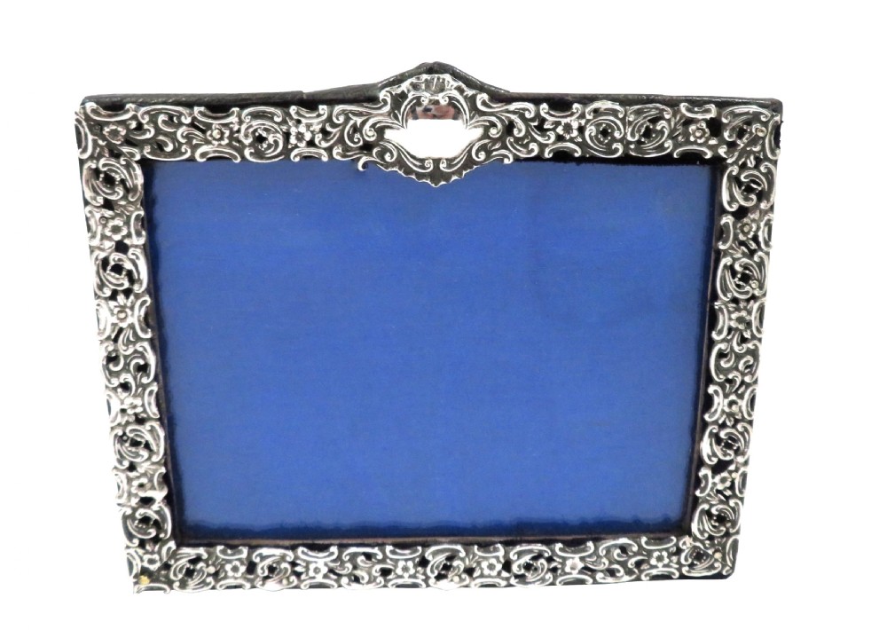 Antique Victorian Sterling Silver Landscape Photo Frame 1899 View III