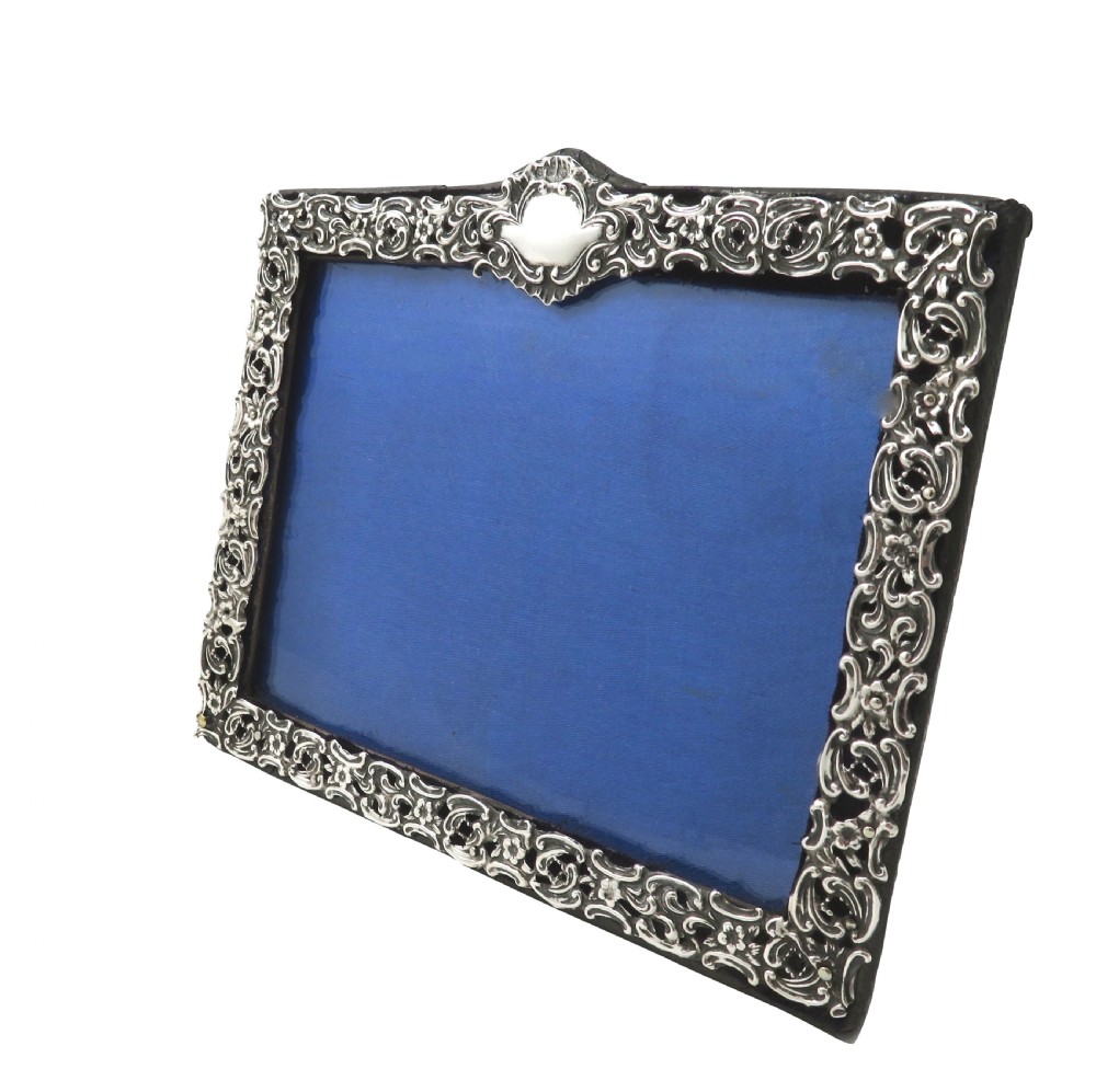 Antique Victorian Sterling Silver Landscape Photo Frame 1899 View IX