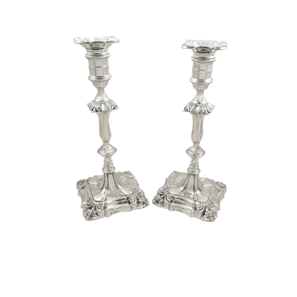 Pair of Antique Sterling Silver 10
