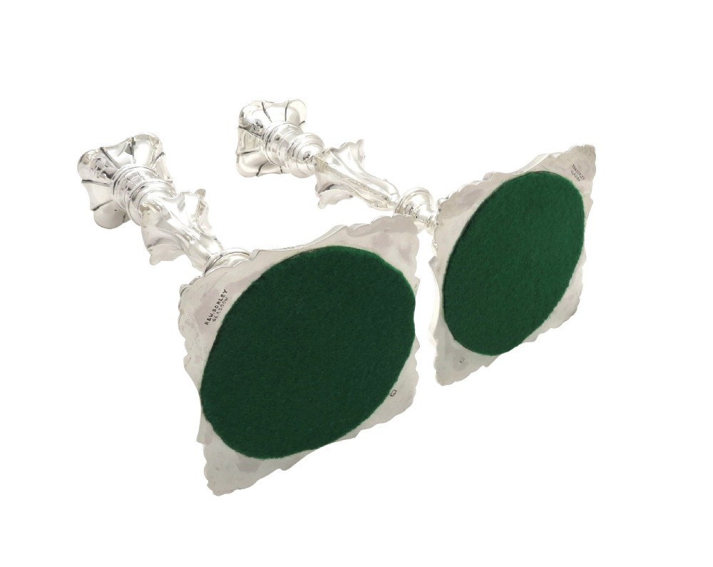 Pair of Antique Sterling Silver 10