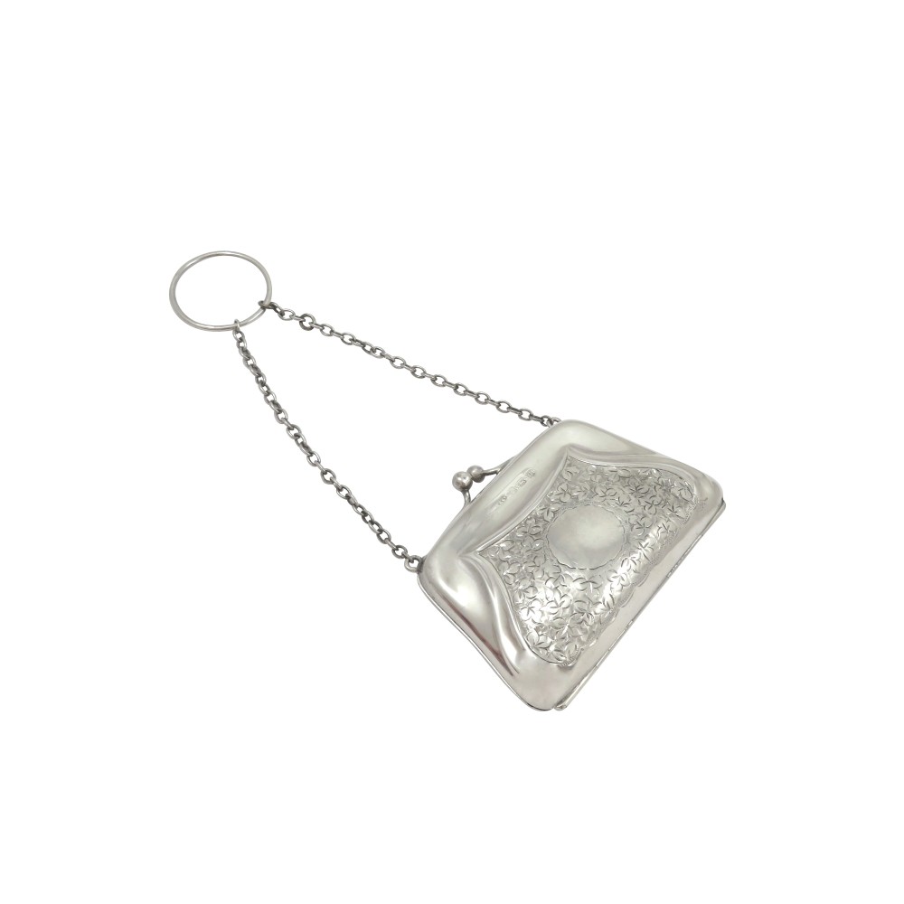 Antique Sterling Silver Purse 1915