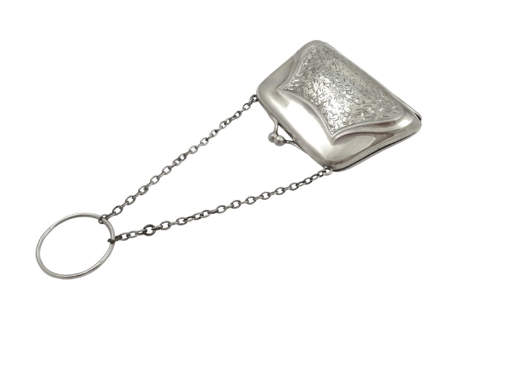 Antique Sterling Silver Purse 1915 View IV