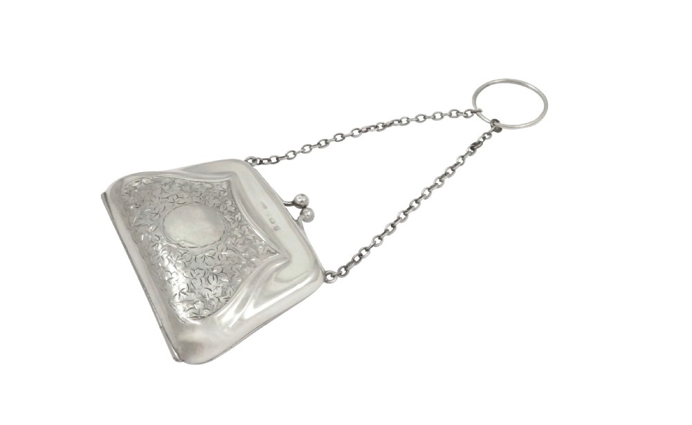 Antique Sterling Silver Purse 1915 View V