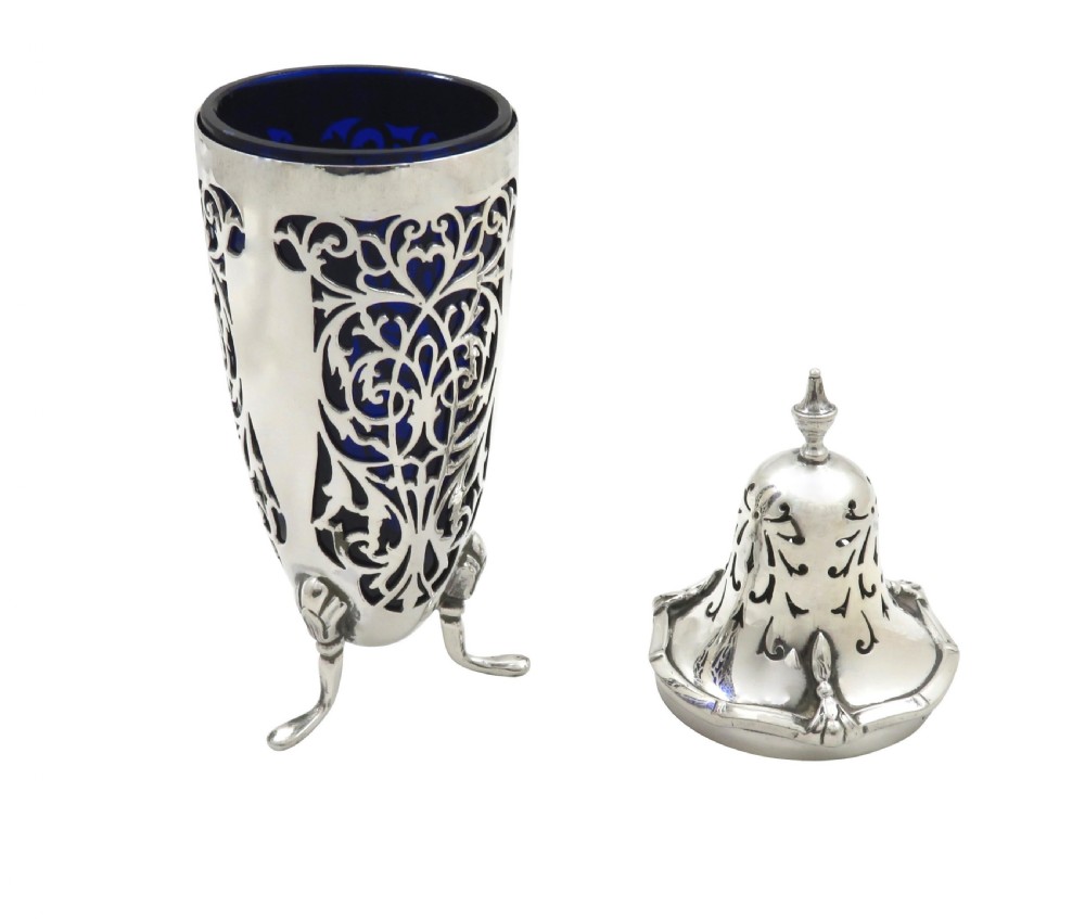 Antique Sterling Silver Sugar Shaker 1928 View V