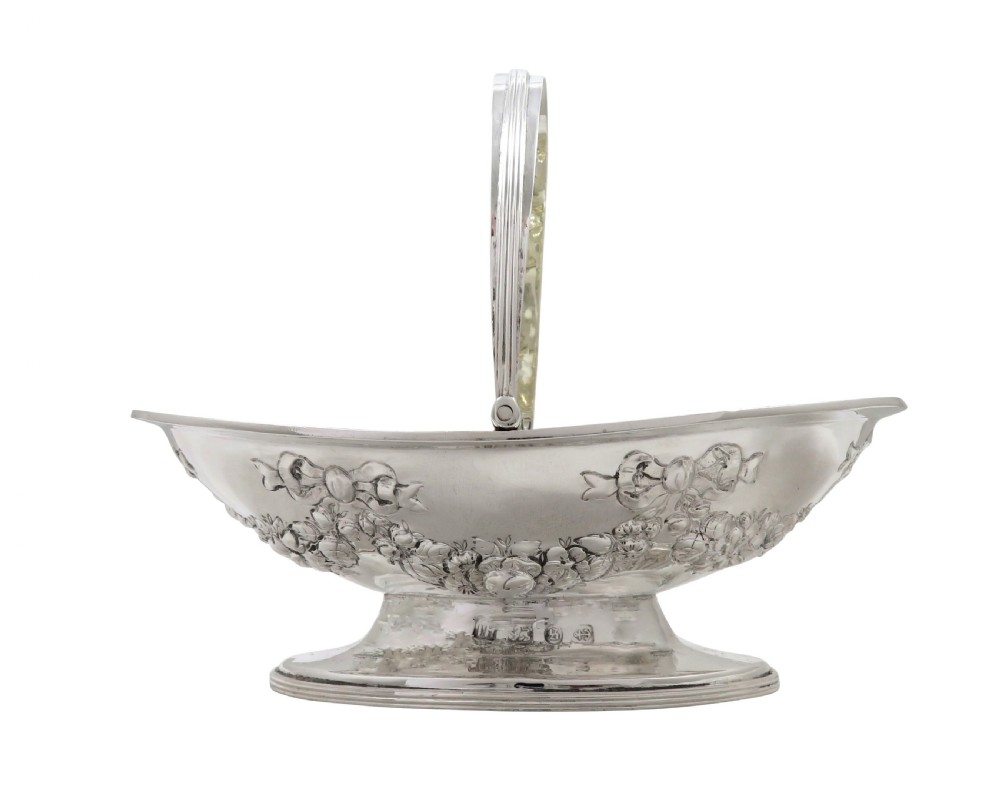 Antique Victorian Sterling Silver Basket 1892 View VIII