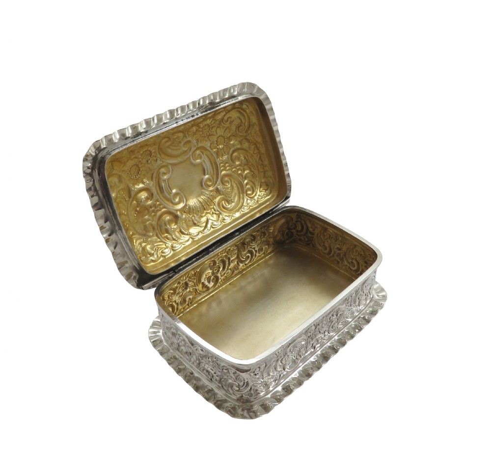 Antique Edwardian Sterling Silver Trinket Box 1903 View III