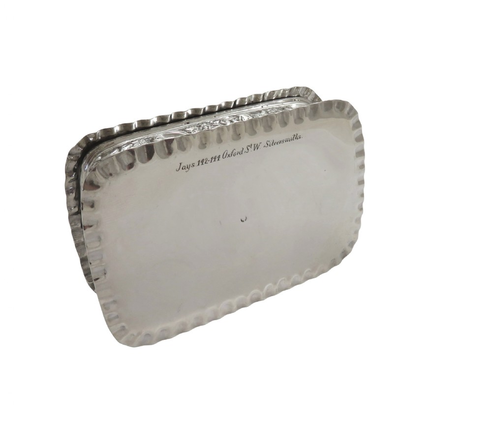 Antique Edwardian Sterling Silver Trinket Box 1903 View V
