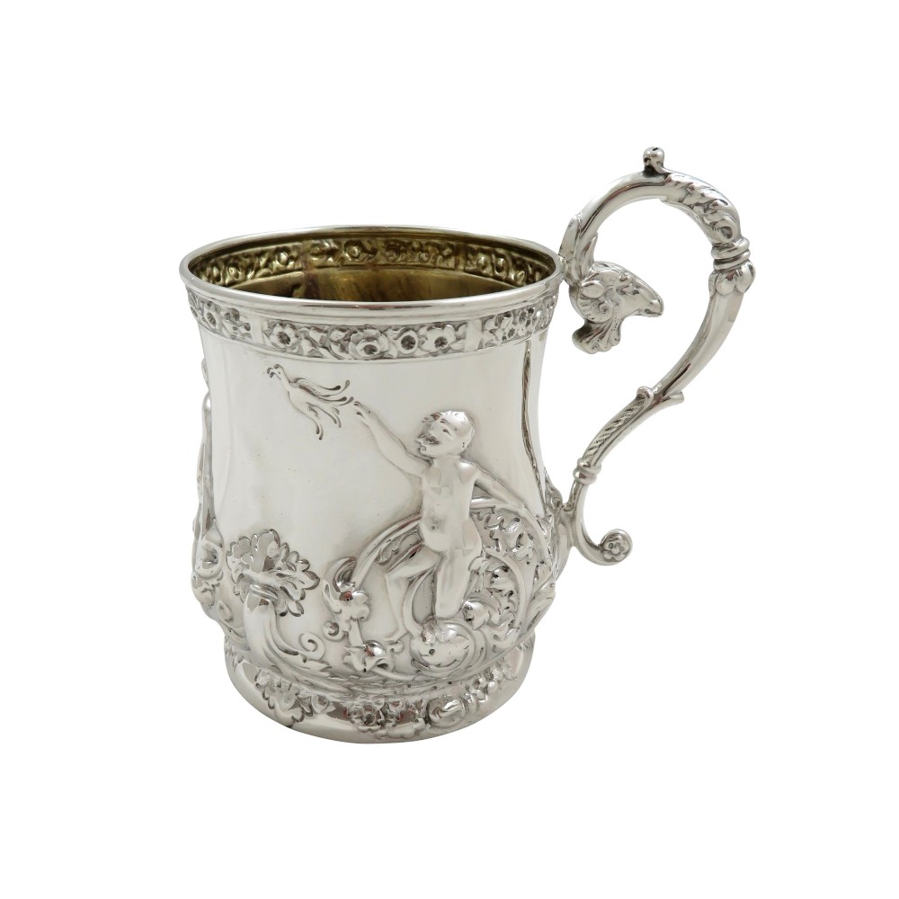 Antique George V Sterling Silver Christening Mug 1912