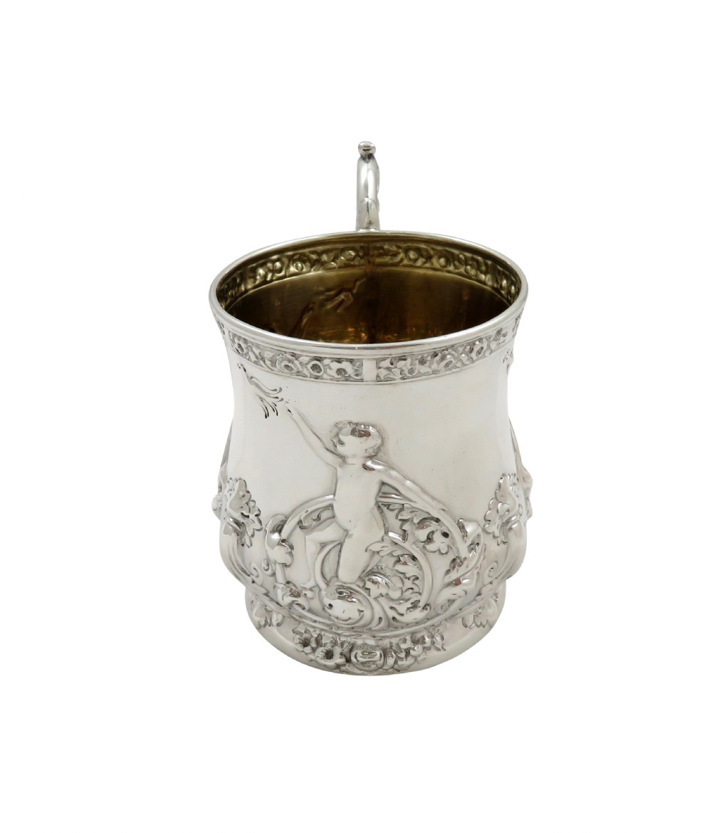 Antique George V Sterling Silver Christening Mug 1912 View VI