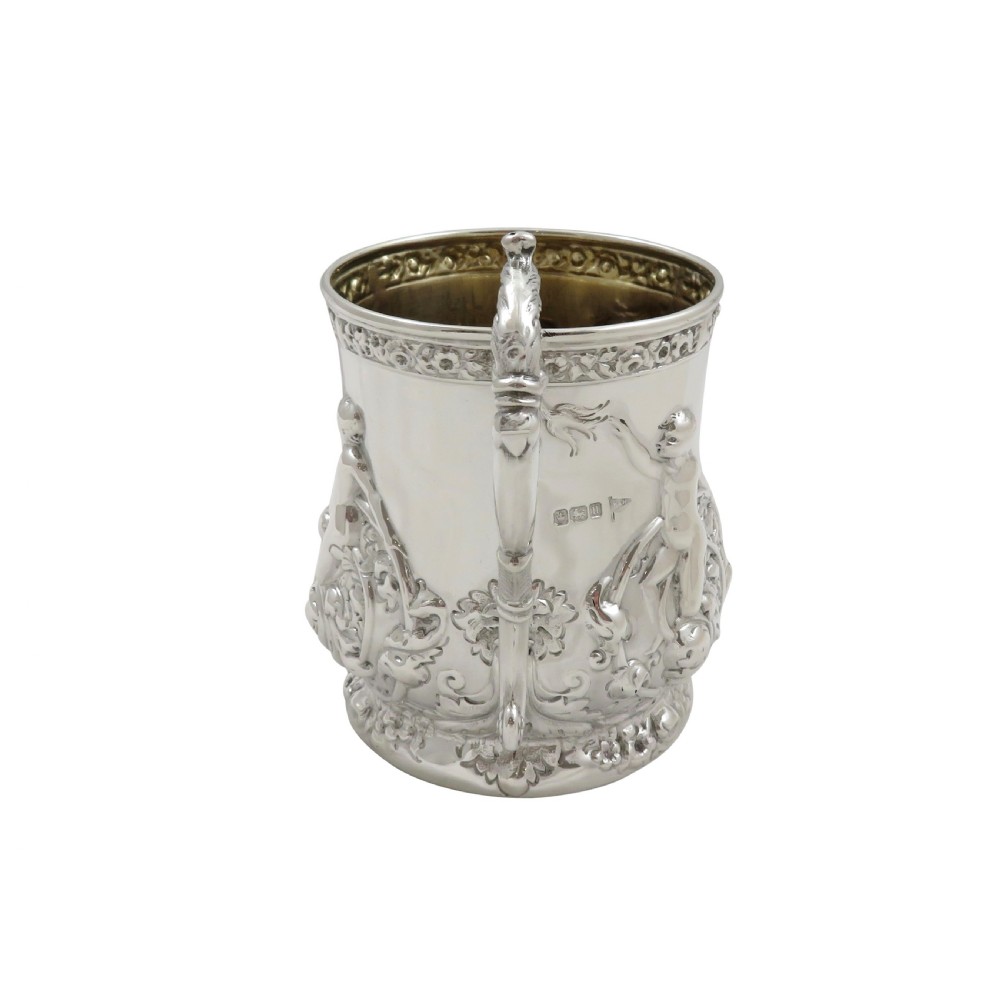 Antique George V Sterling Silver Christening Mug 1912 View VII