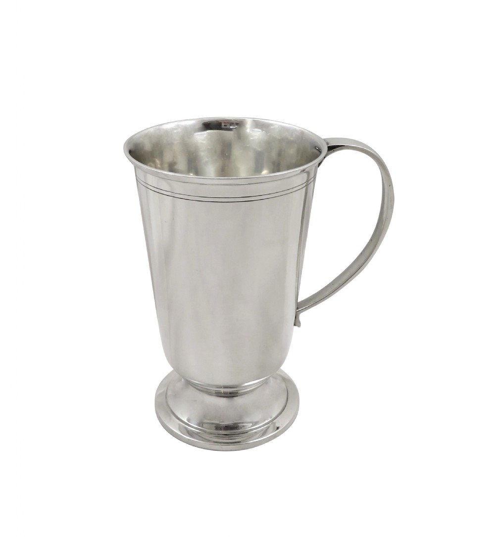Antique Art Deco Sterling Silver Tankard / Mug 1936 View IV