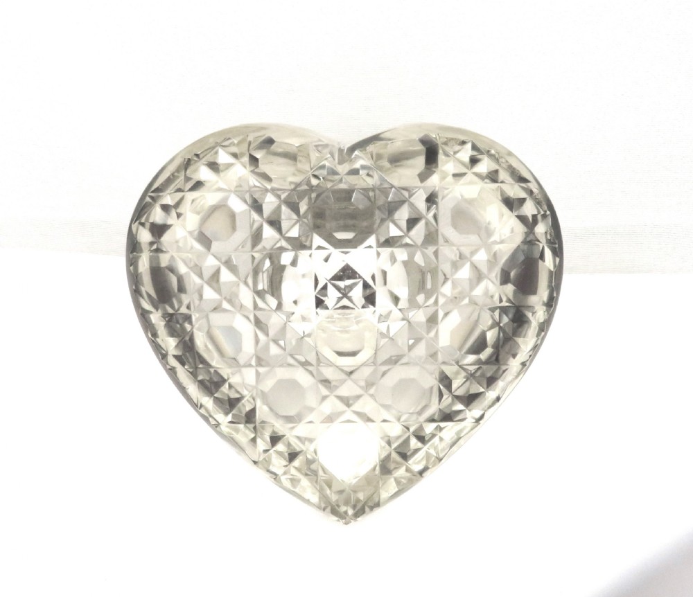 Antique Heart Shape Sterling Silver & Tortoiseshell Inkwell 1911 View V