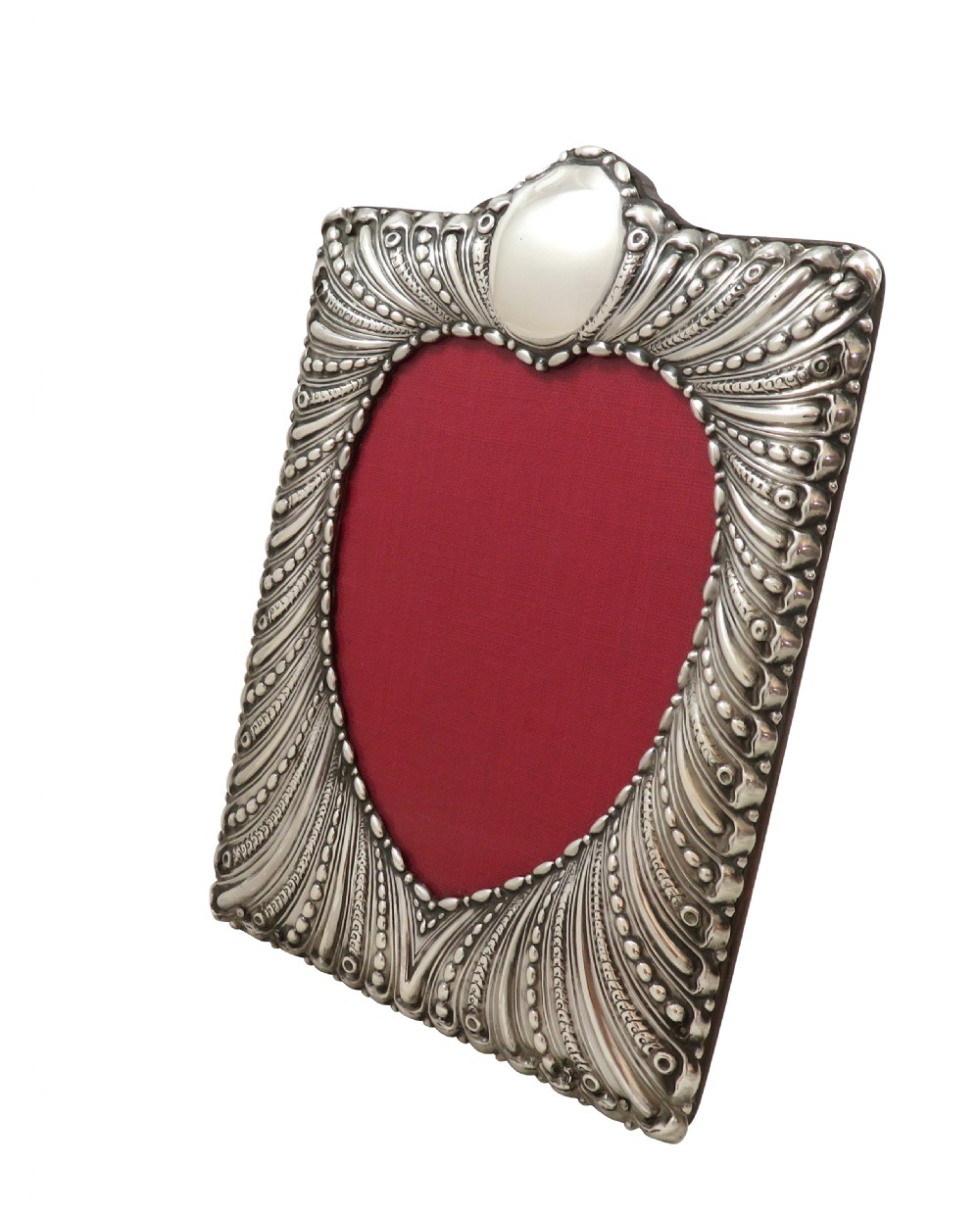 Antique Victorian Sterling Silver 'Heart' Photo Frame 1896 View IX