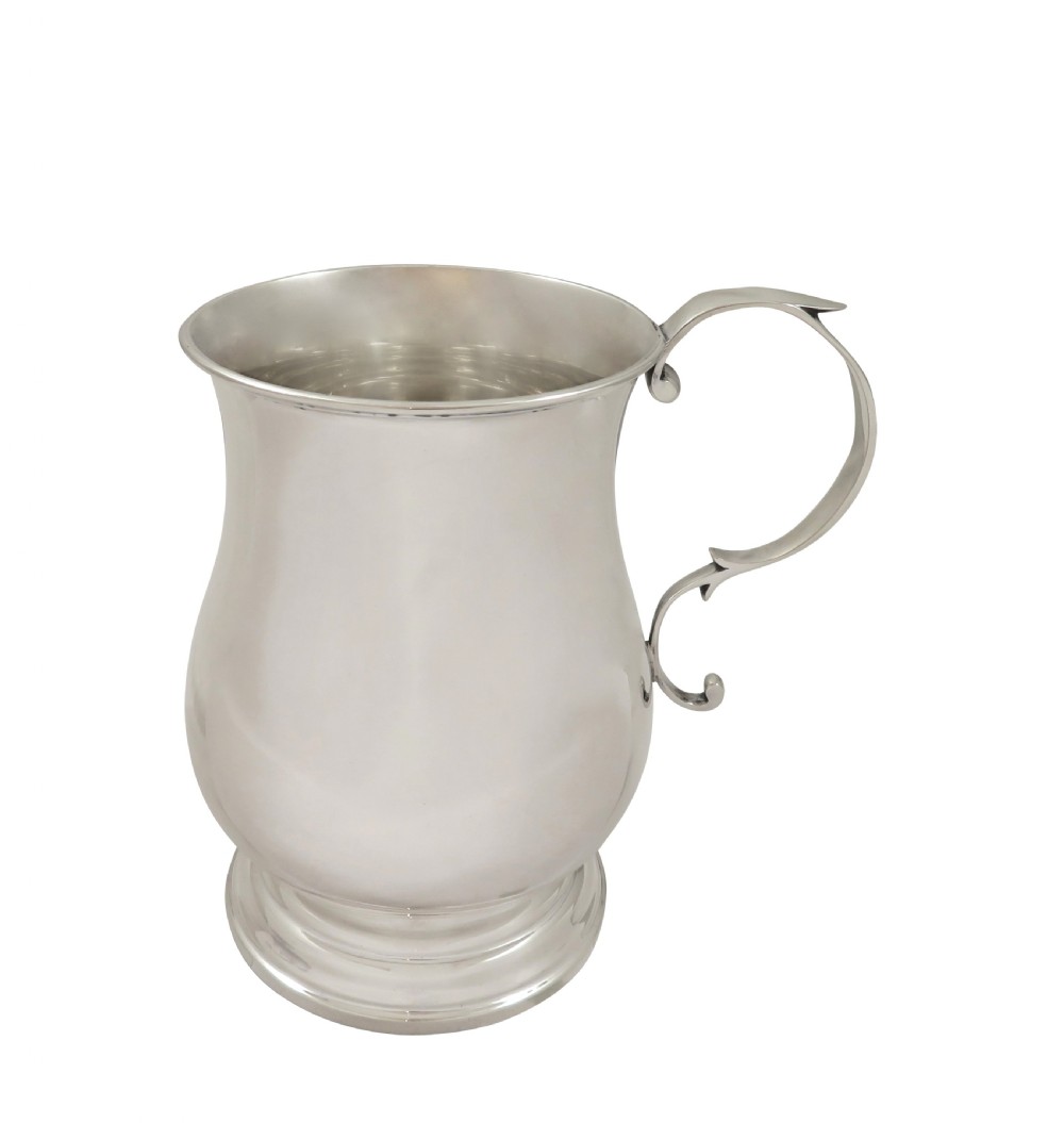 Antique Victorian Sterling Silver Pint Tankard / Mug 1897 View VII