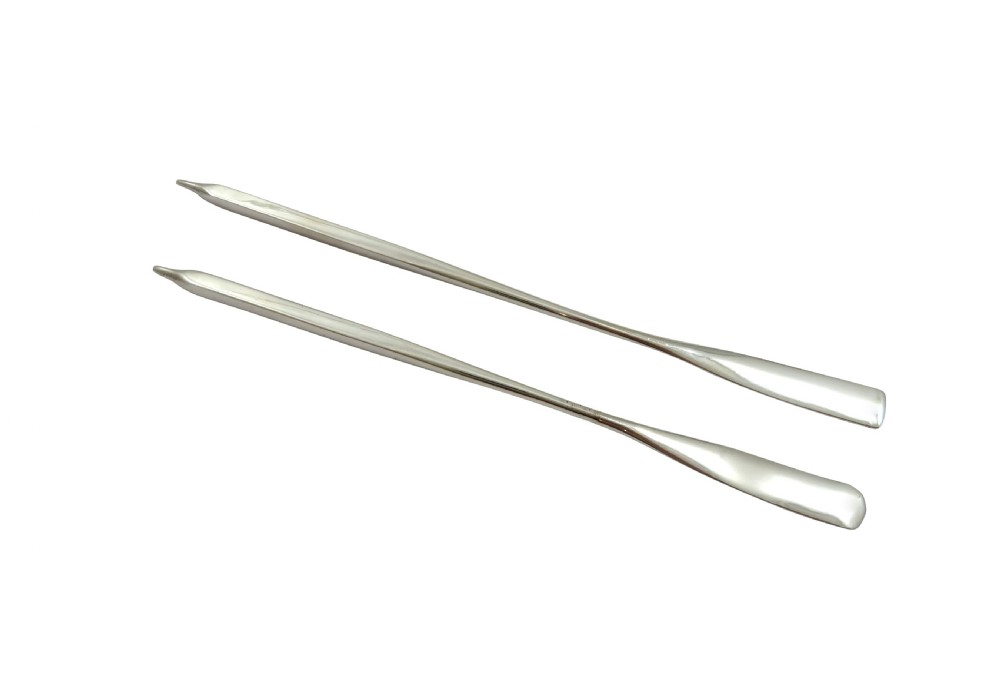 Pair of Antique Sterling Silver Rowing Oar Cocktail Stirrers 1935 View III