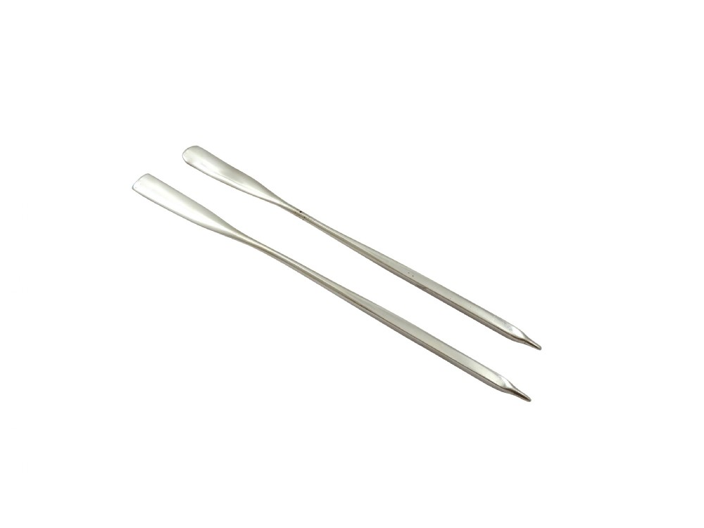 Pair of Antique Sterling Silver Rowing Oar Cocktail Stirrers 1935 View VII