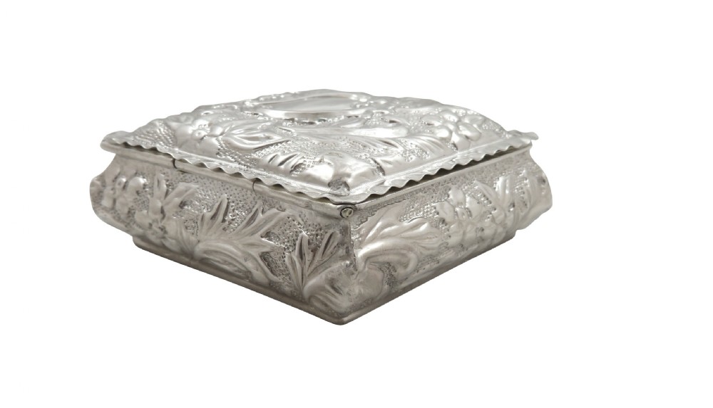Antique Victorian Sterling Silver Trinket Box 1894 View VI
