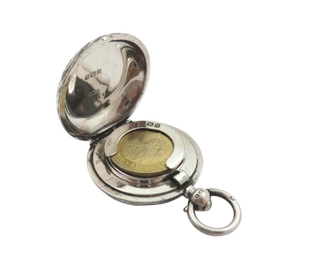 Antique George V Sterling Silver Sovereign Case 1912 View II