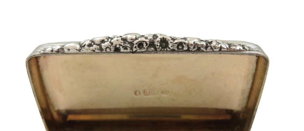 Antique William IV Sterling Silver Snuff Box 1834 View IV