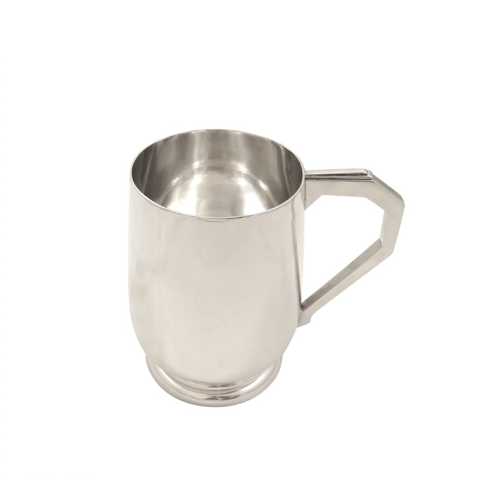 Antique Art Deco Sterling Silver Pint Tankard / Mug 1936 View VIII