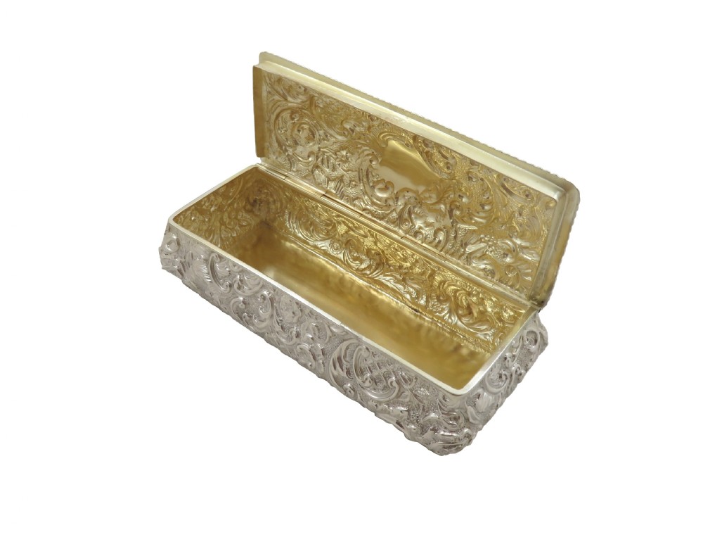 Antique Victorian Sterling Silver Trinket Box 1894 View III