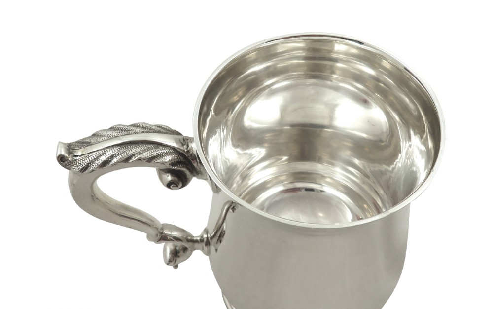 Vintage Sterling Silver Pint Mug / Tankard 1965 View III