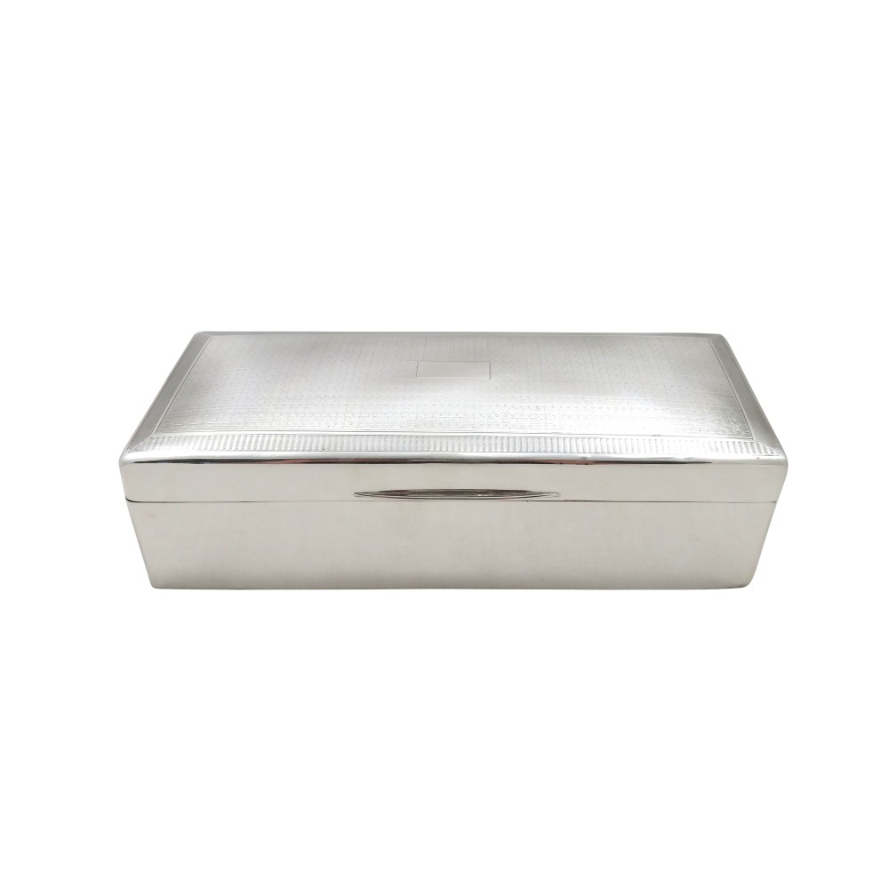 Antique George V Sterling Silver Jewellery / Trinket Box 1929
