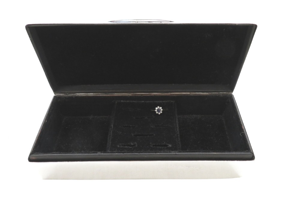 Antique George V Sterling Silver Jewellery / Trinket Box 1929 View IV