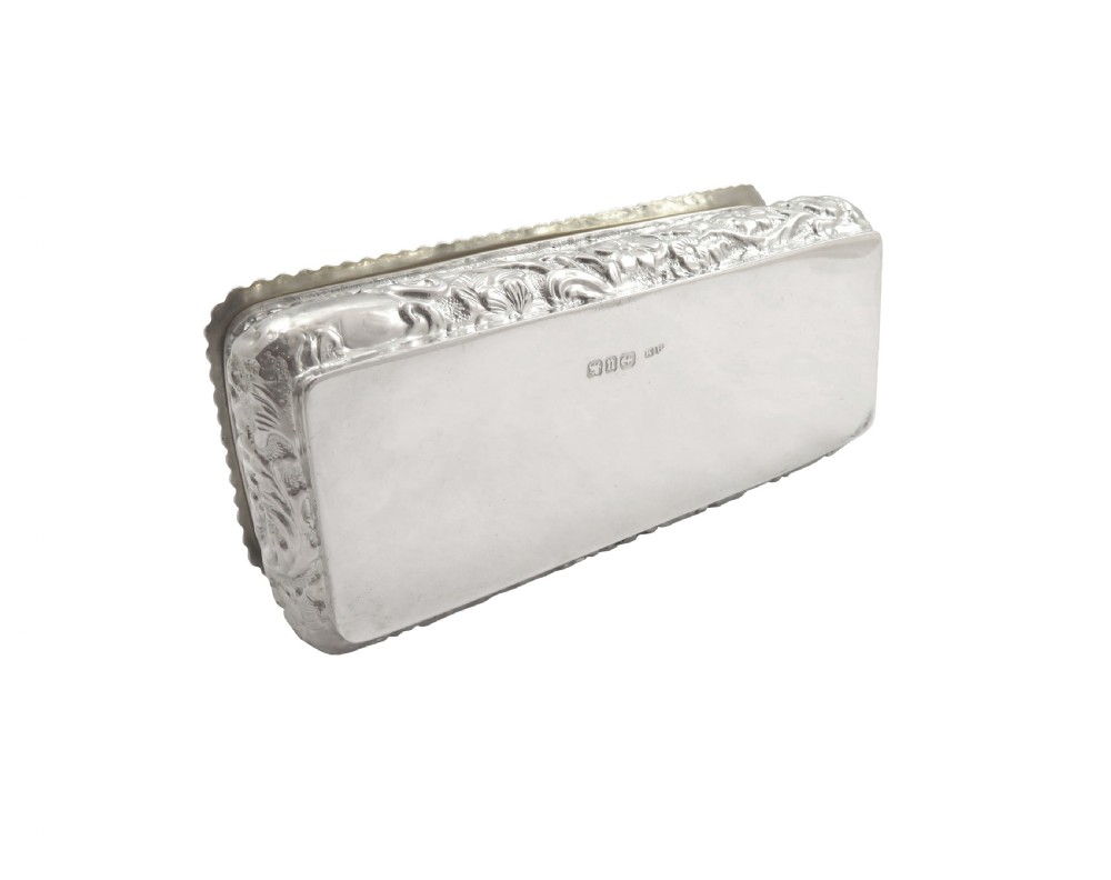 Antique Victorian Sterling Silver Trinket Box 1895 View VII