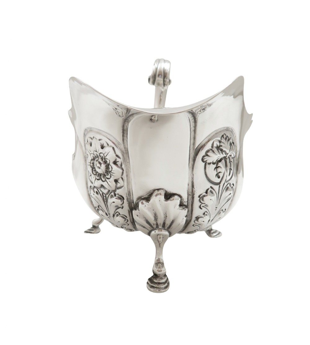 Antique Victorian Sterling Silver Sauce Boat / Jug 1893 View VII