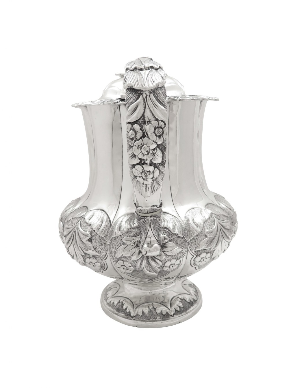 Antique Georgian Sterling Silver Coffee Pot 1829 View IV