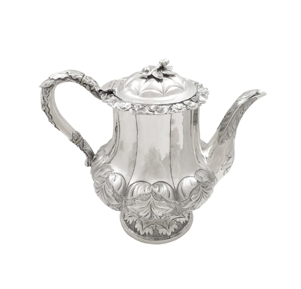 Antique Georgian Sterling Silver Coffee Pot 1829 View XII
