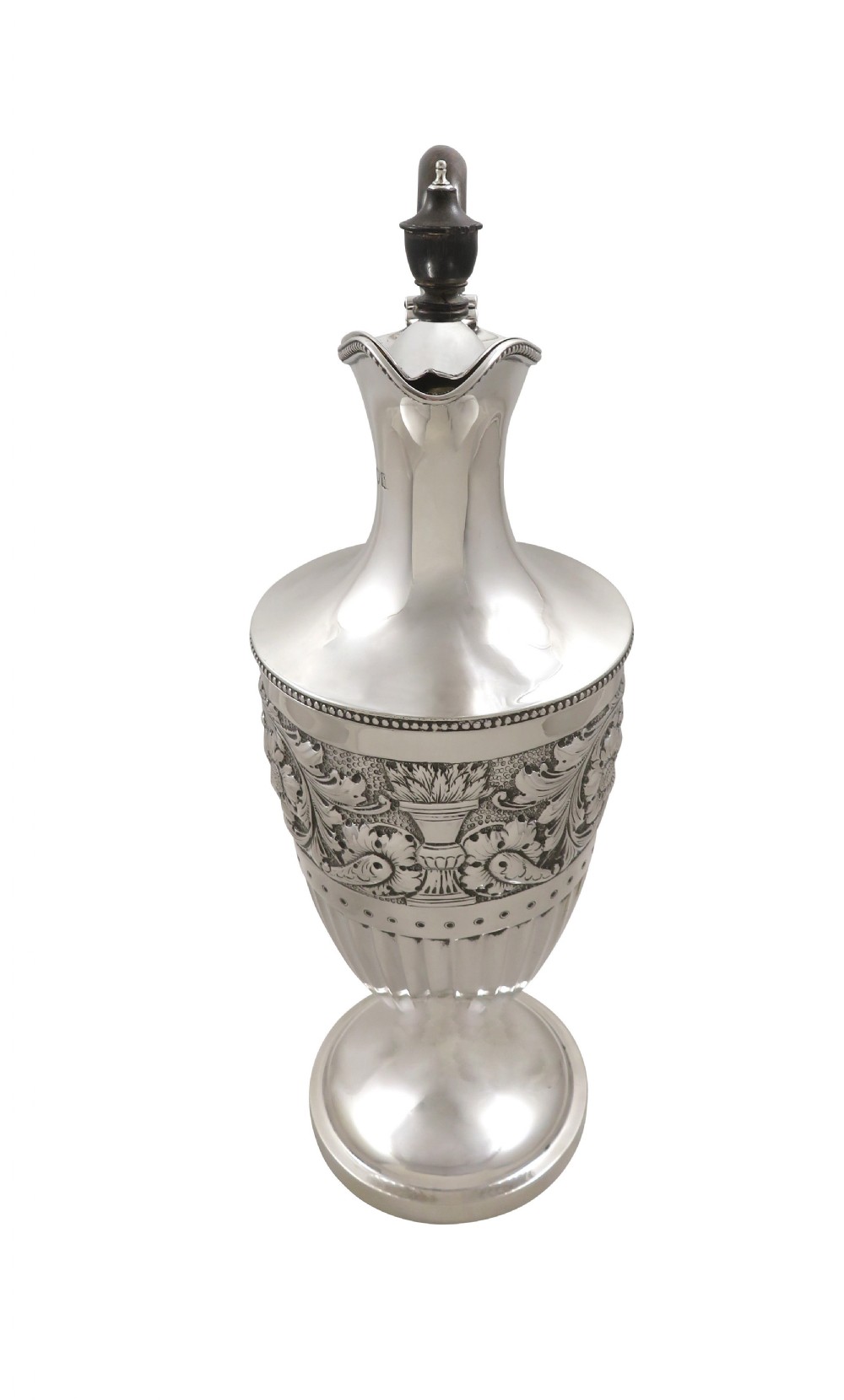 Antique Edwardian Sterling Silver Claret Jug / Wine Ewer 1901 View IV