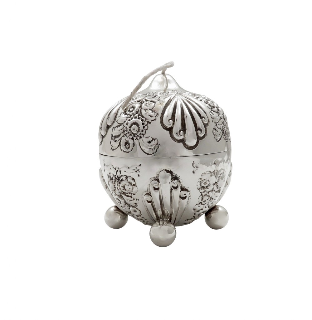 Antique Victorian Sterling Silver String Box 1893 View X