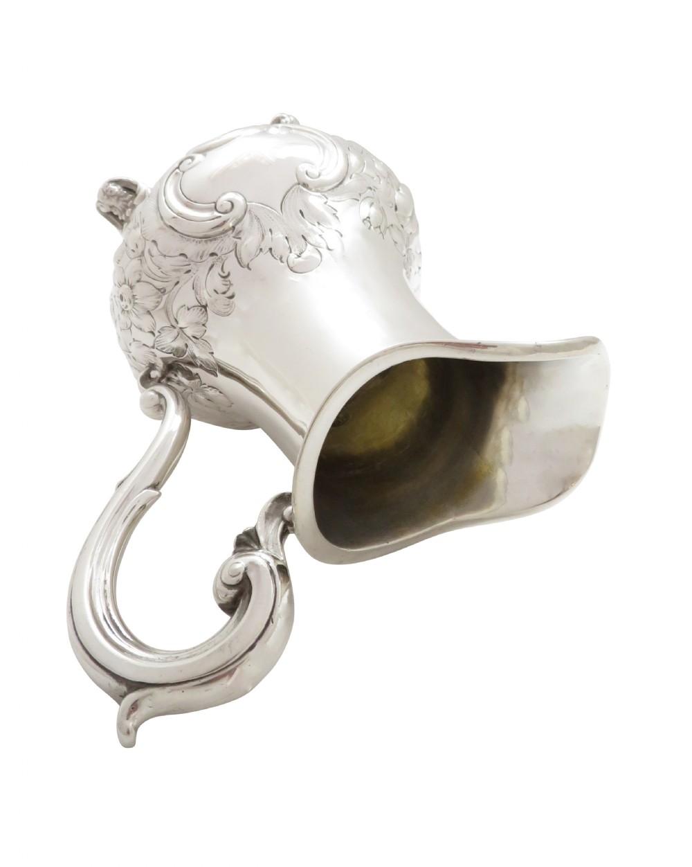 Antique Victorian Sterling Silver Jug 1855 View V