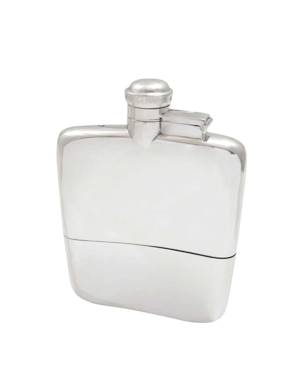 Antique George V Sterling Silver Hip Flask with Cup 1922 View V