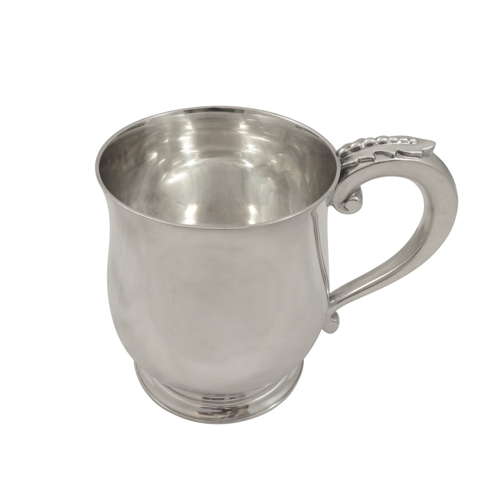 Antique George V Sterling Silver Pint Tankard / Mug 1931
