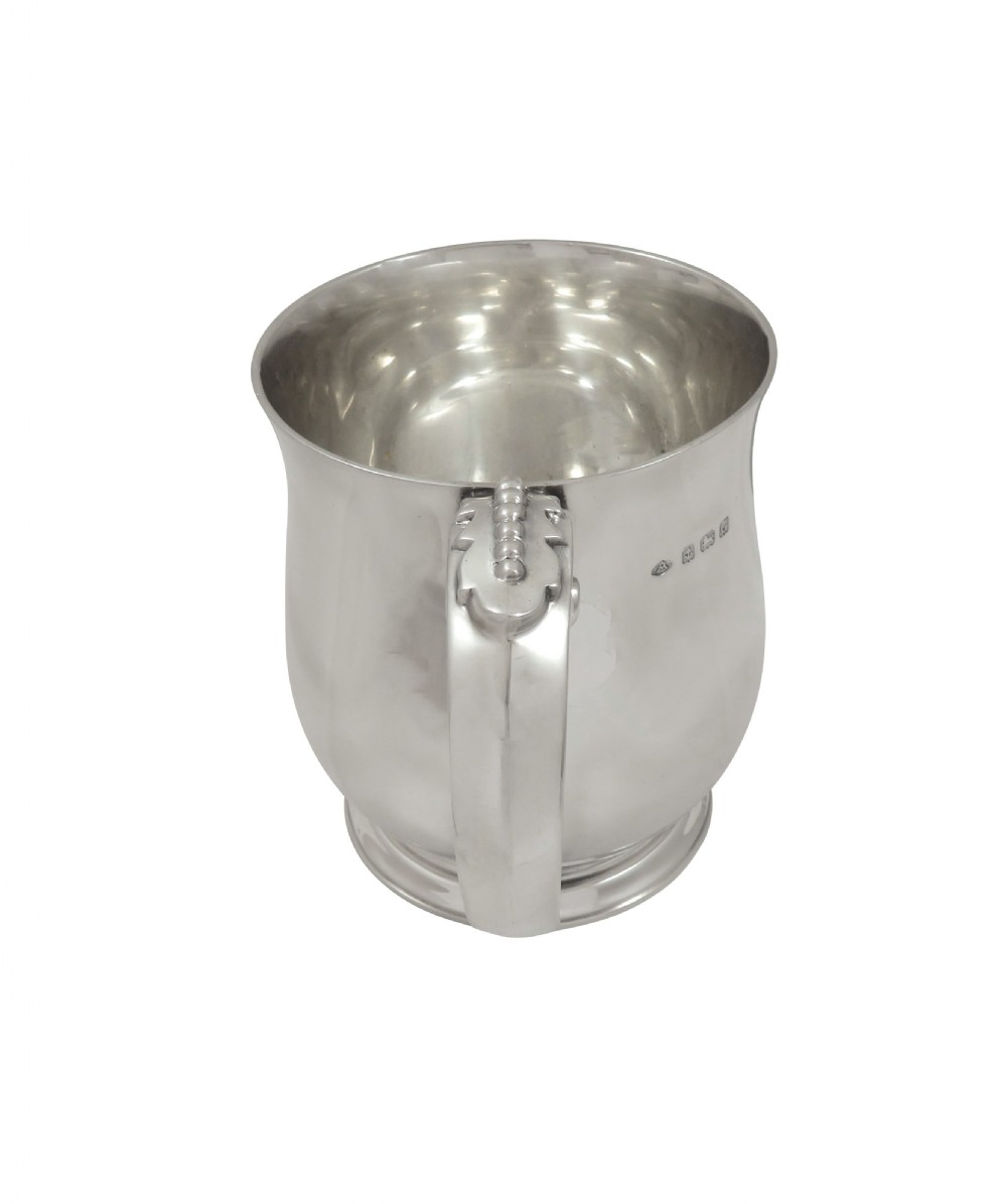 Antique George V Sterling Silver Pint Tankard / Mug 1931 View V