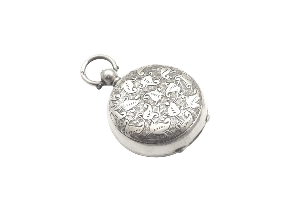 Antique Victorian Sterling Silver Sovereign Case 1888 View II