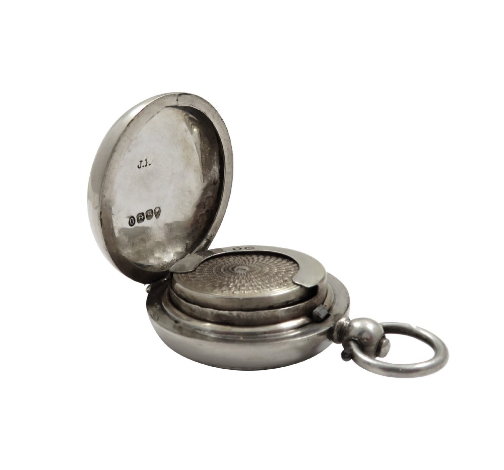 Antique Victorian Sterling Silver Sovereign Case 1888 View V