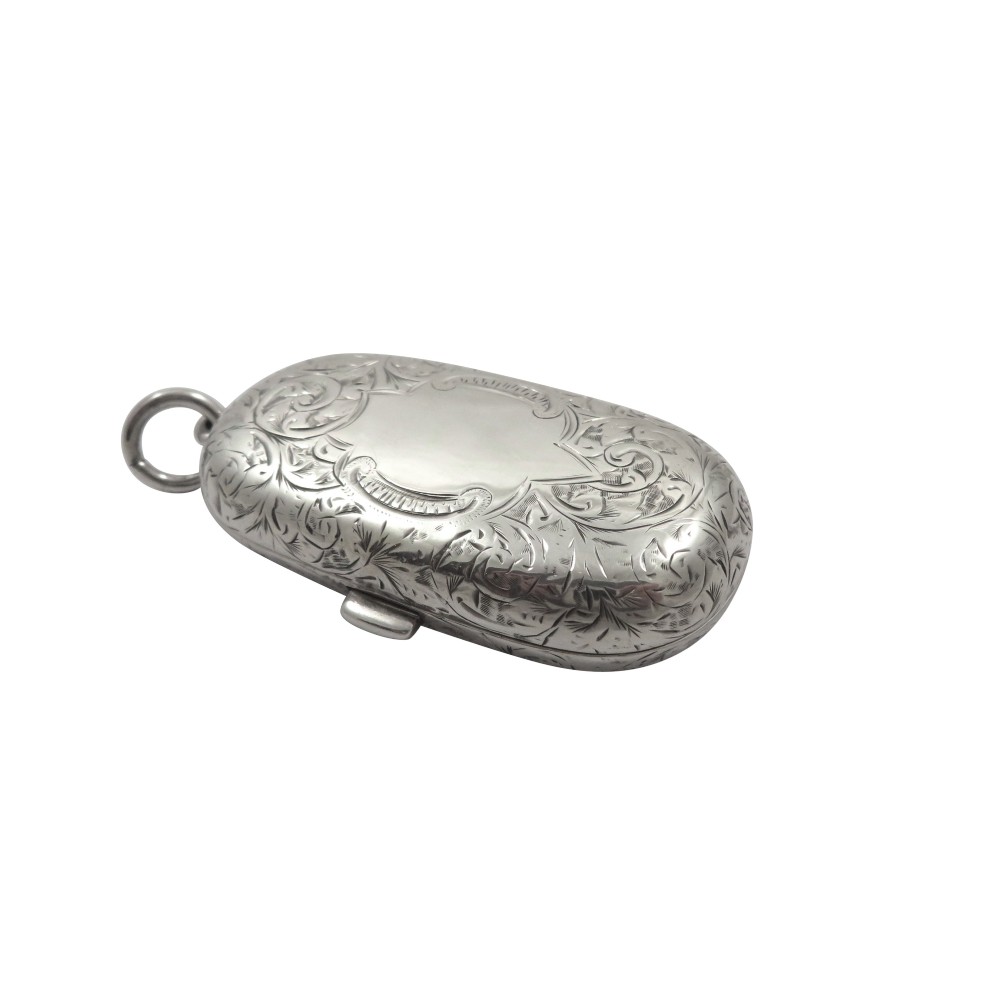 Antique Victorian Sterling Silver Double Sovereign Case 1898
