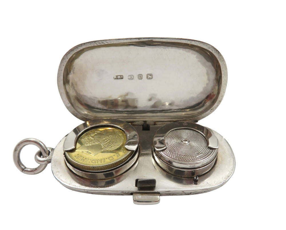 Antique Victorian Sterling Silver Double Sovereign Case 1898 View II