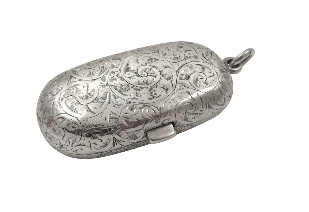 Antique Victorian Sterling Silver Double Sovereign Case 1898 View III