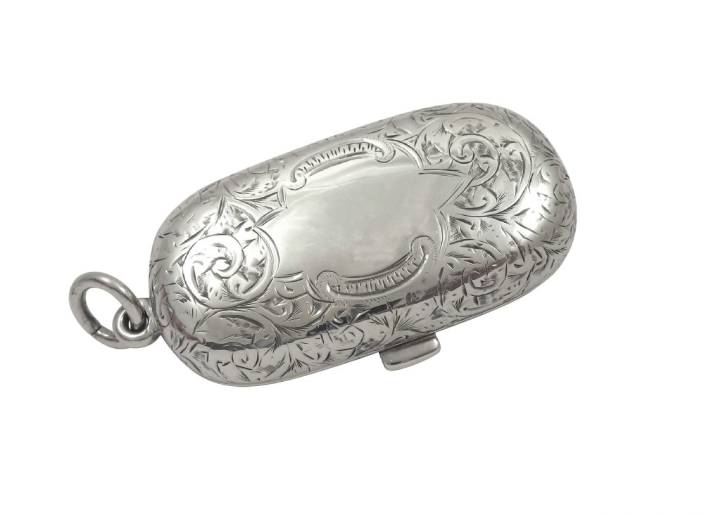 Antique Victorian Sterling Silver Double Sovereign Case 1898 View VII