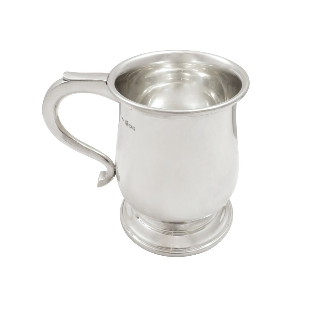 Antique Sterling Silver Pint Tankard / Mug 