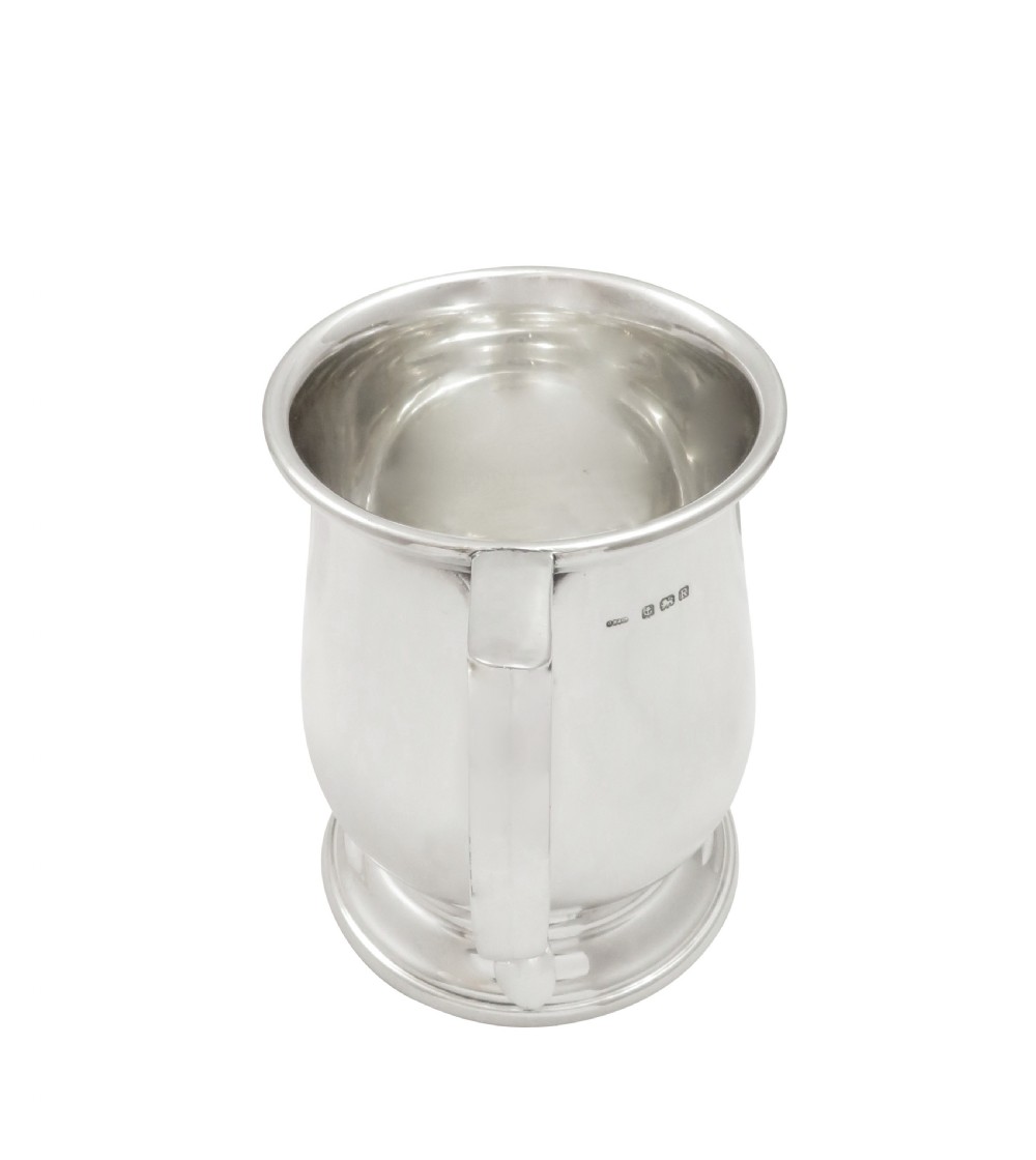 Antique Sterling Silver Pint Tankard / Mug  View VI