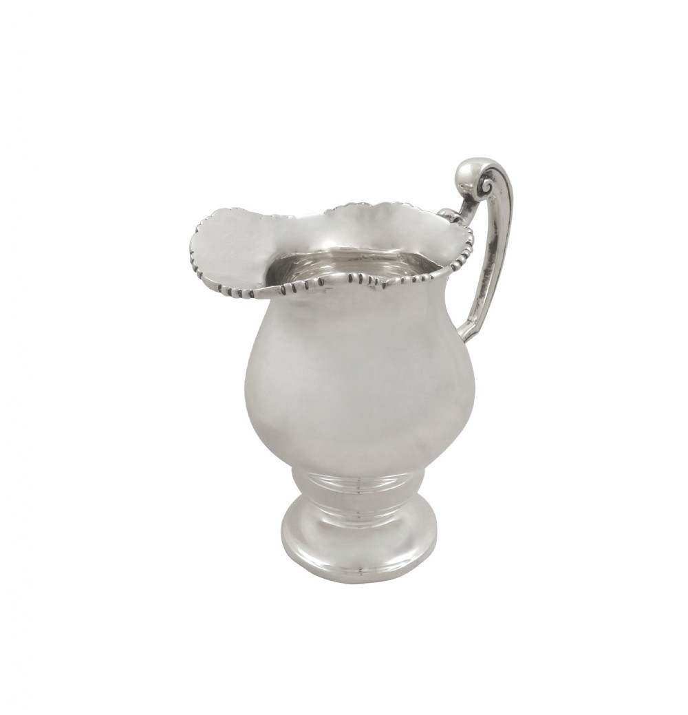 Antique George V Irish Sterling Silver Jug - Dublin 1915 View II