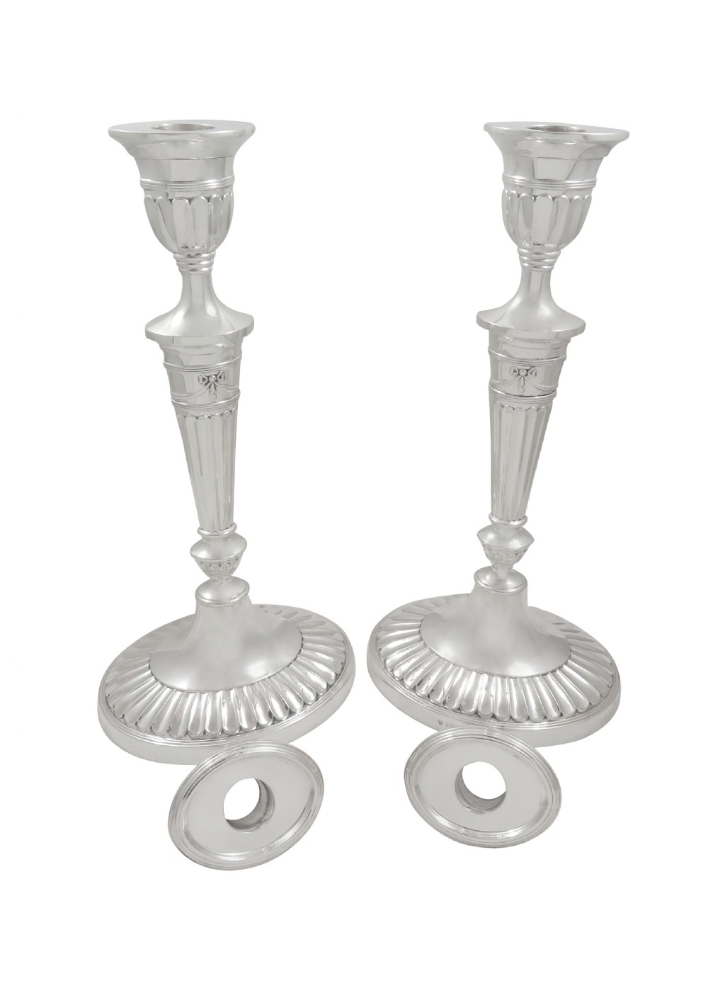 Pair of Antique Edwardian Sterling Silver 11 1/2