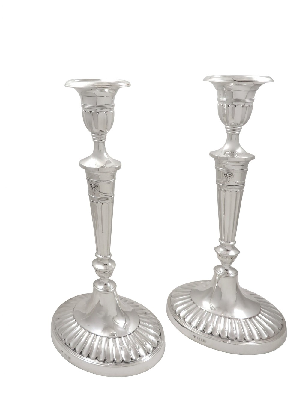 Pair of Antique Edwardian Sterling Silver 11 1/2