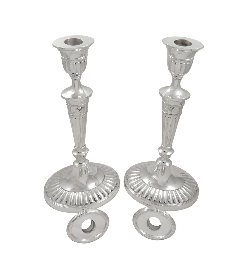 Pair of Antique Edwardian Sterling Silver 11 1/2
